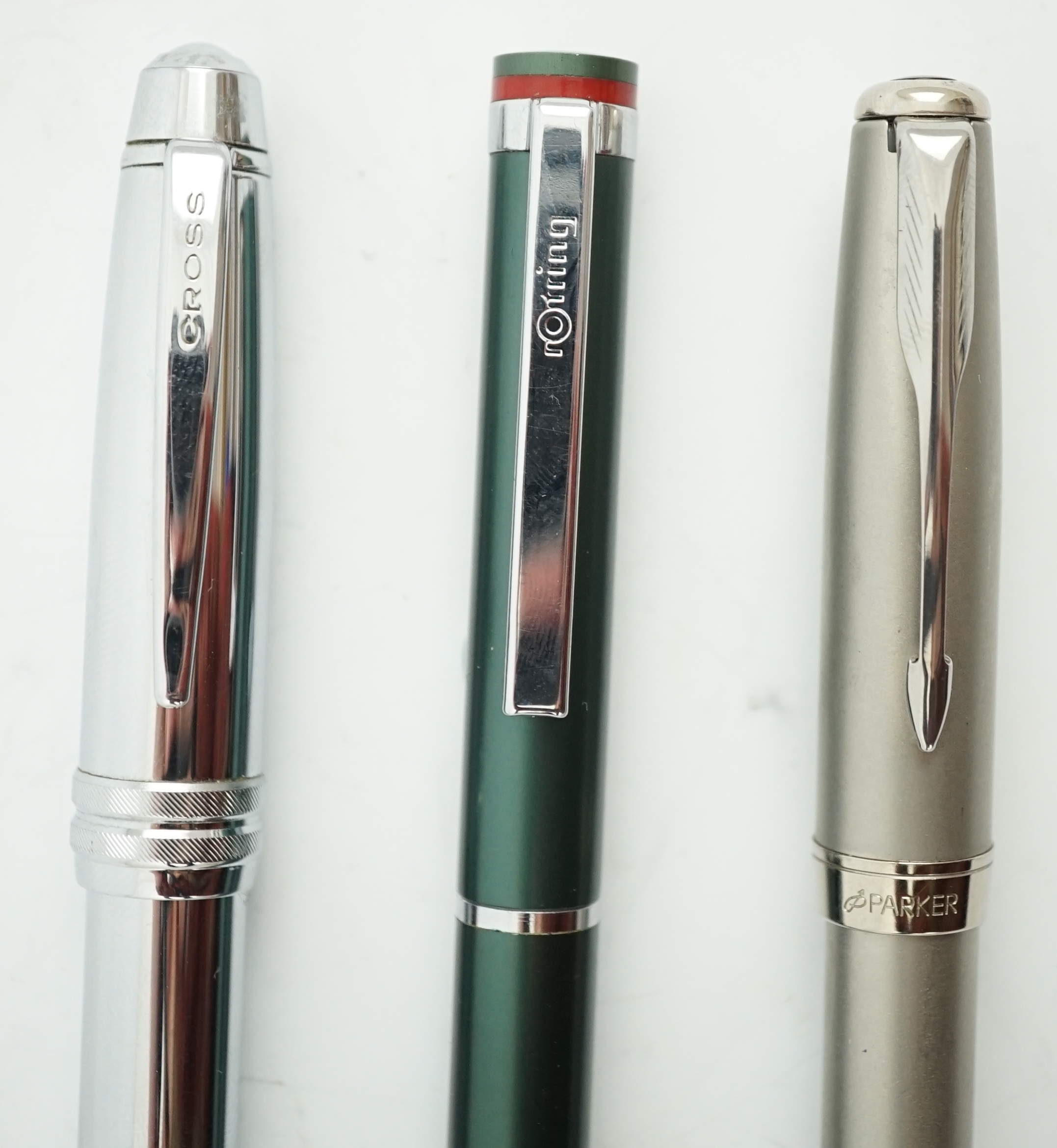 A Cross fountain pen plus two other pens (3)